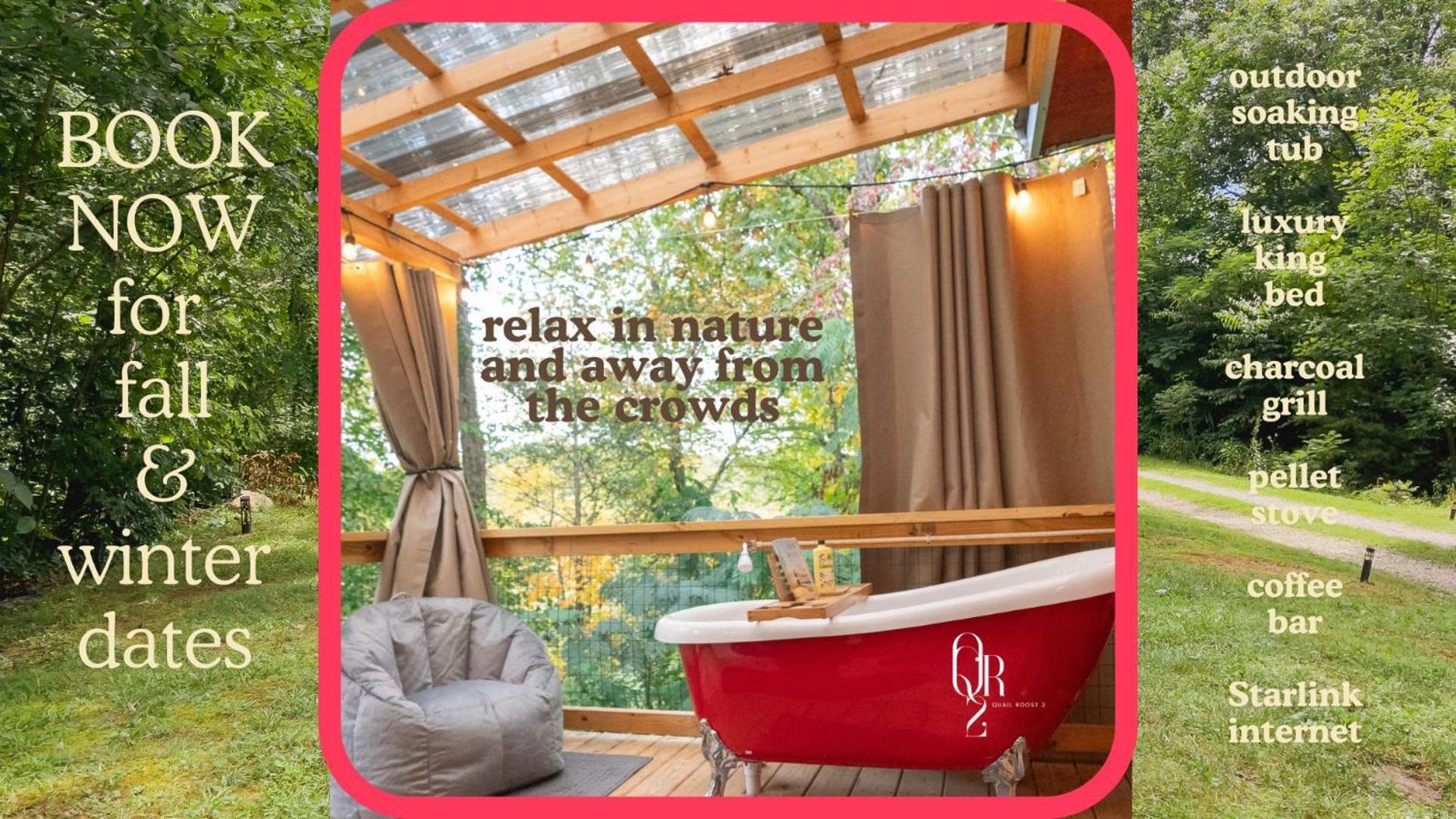 Outdoor Soaking Tub! Cozy Spot For Couples Getaway Villa Cosby Exterior photo